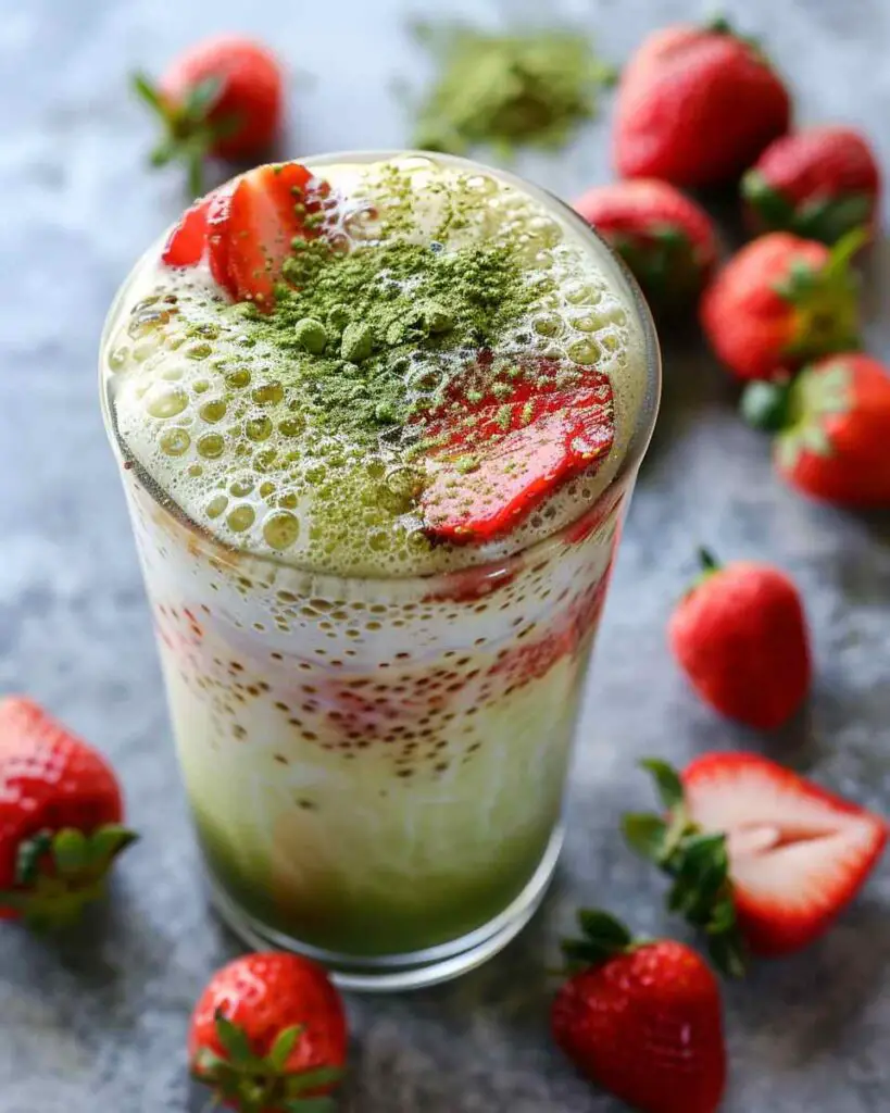 Strawberry Matcha Iced Latte