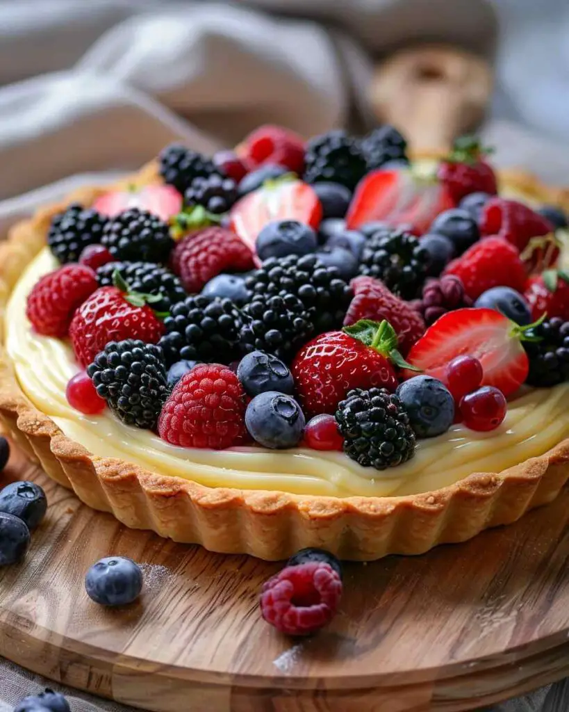 Homemade Vanilla Custard Fruit Tart