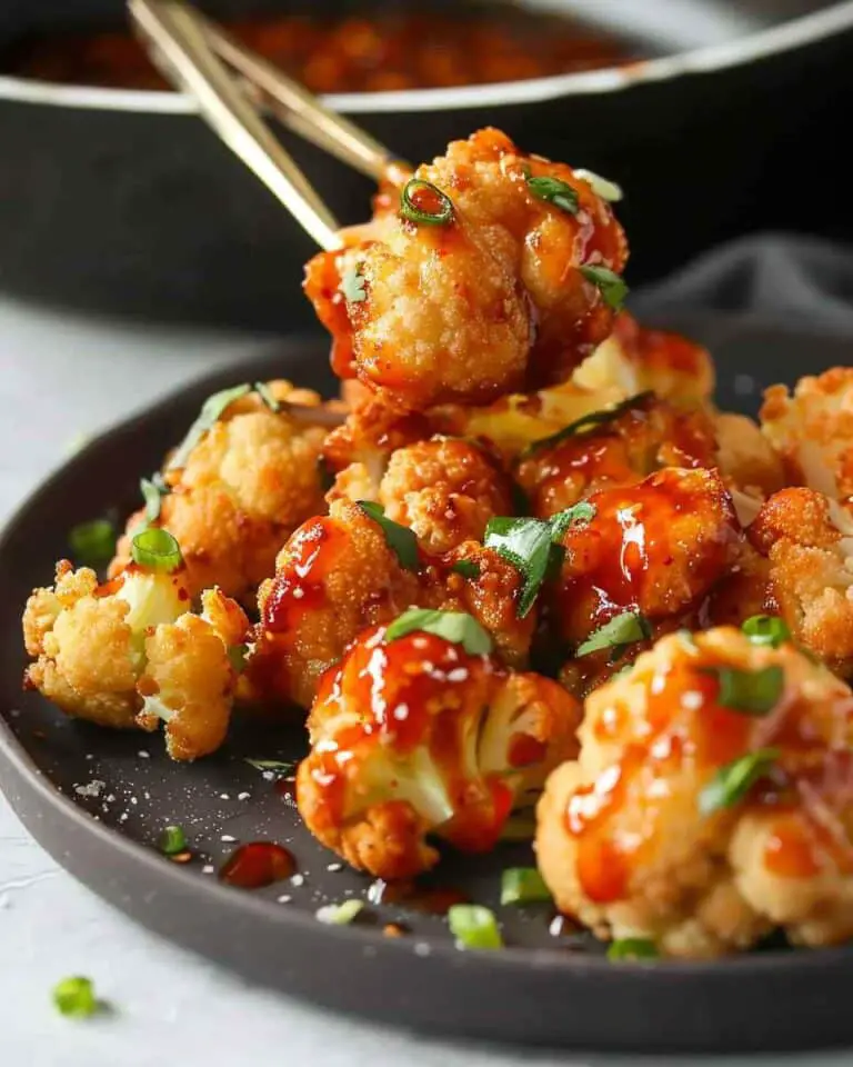 Fried Cauliflower With Sweet Chili Sauce