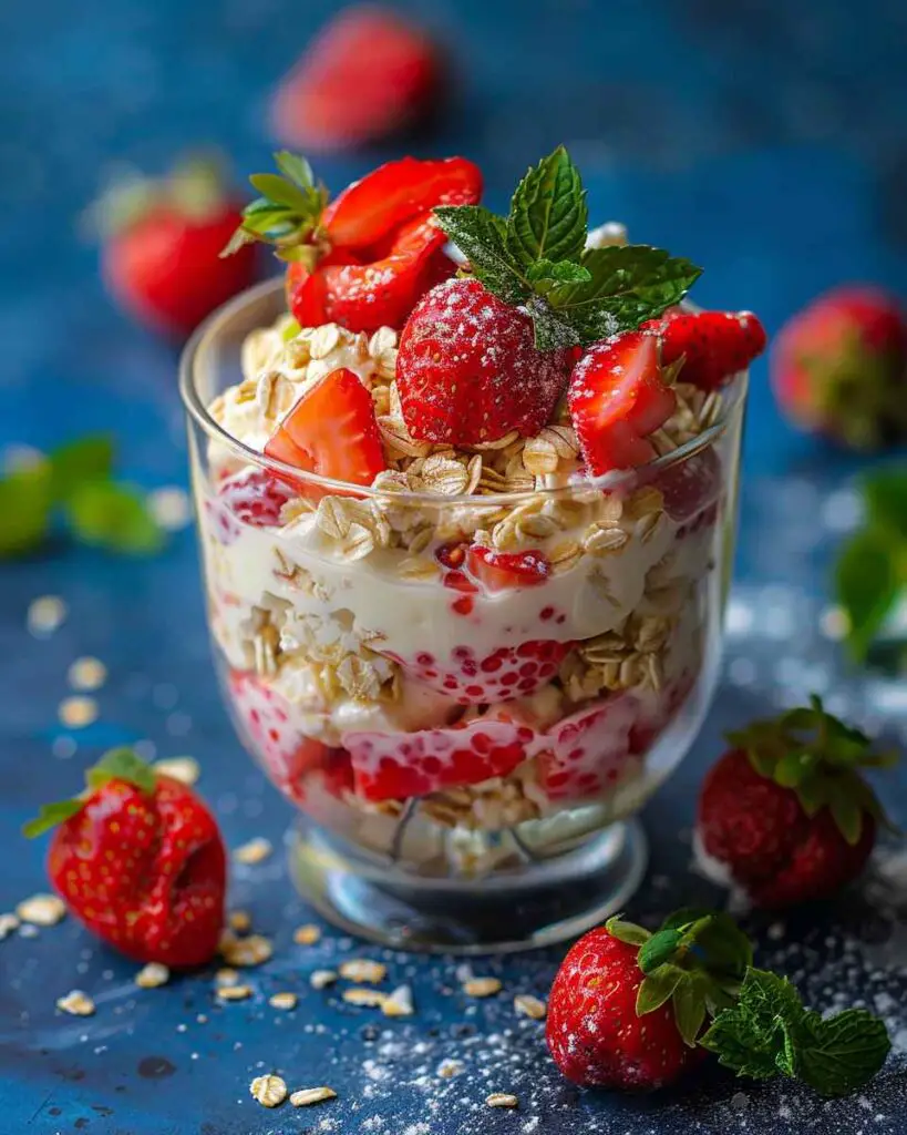 Strawberries & Cream Overnight Oats