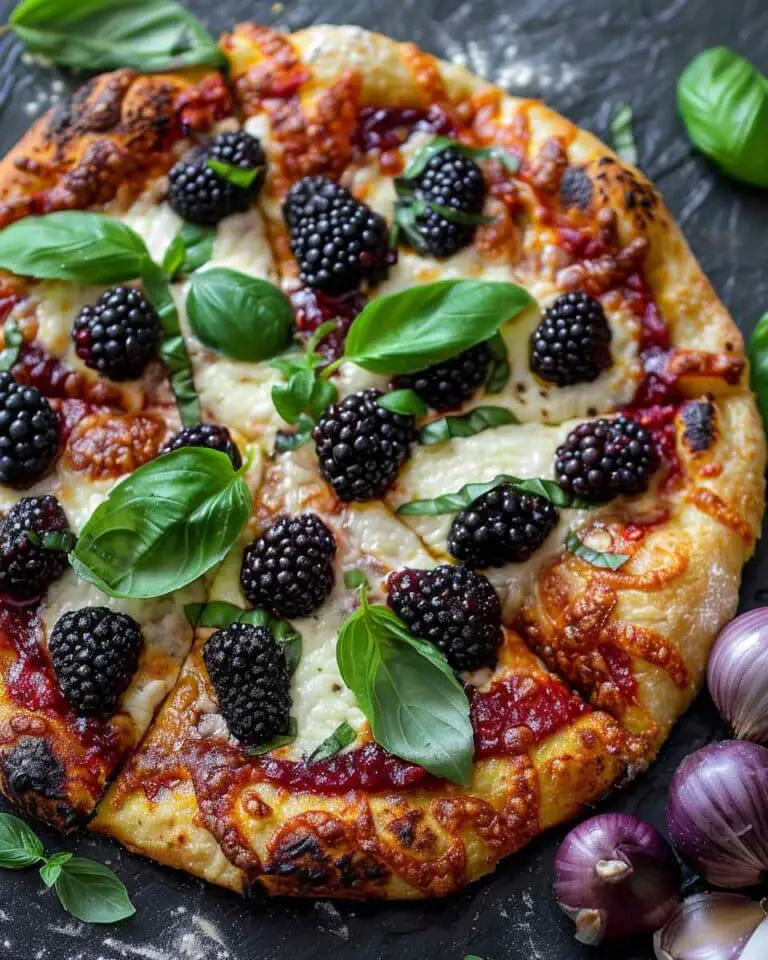 Summer Blackberry Basil Pizza
