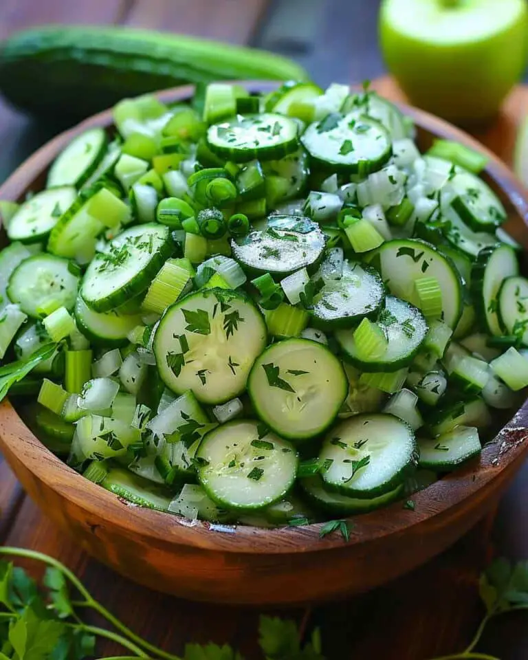 Simple Cucumber Celery Salad With Green Apple
