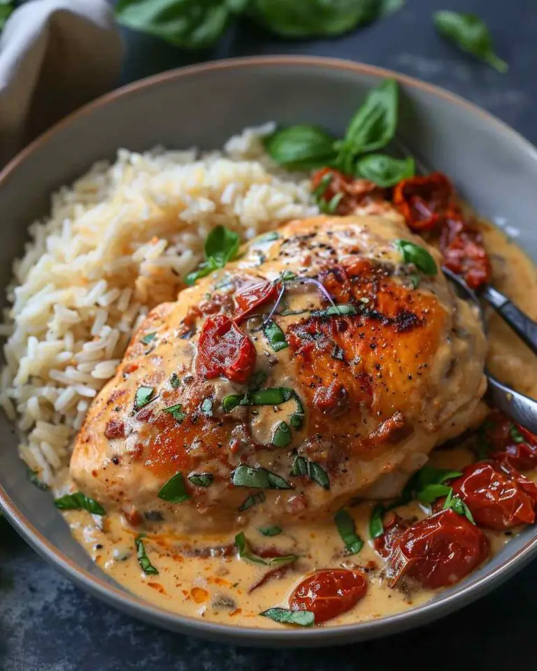 Chicken with Creamy Sun Dried Tomato Sauce