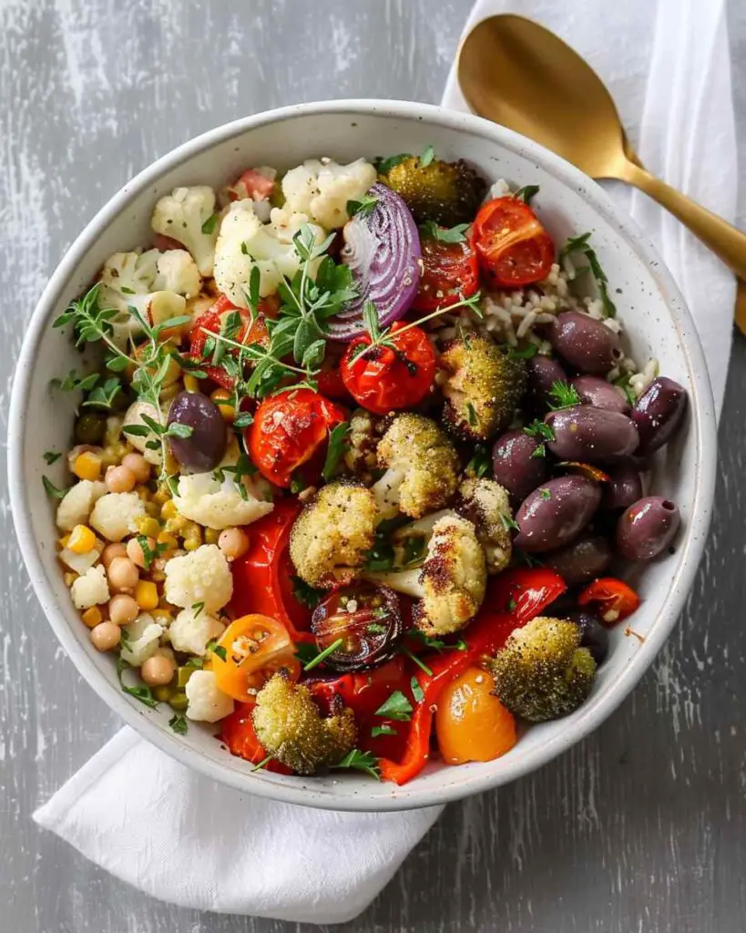 Mediterranean Roasted Veggie Bowl