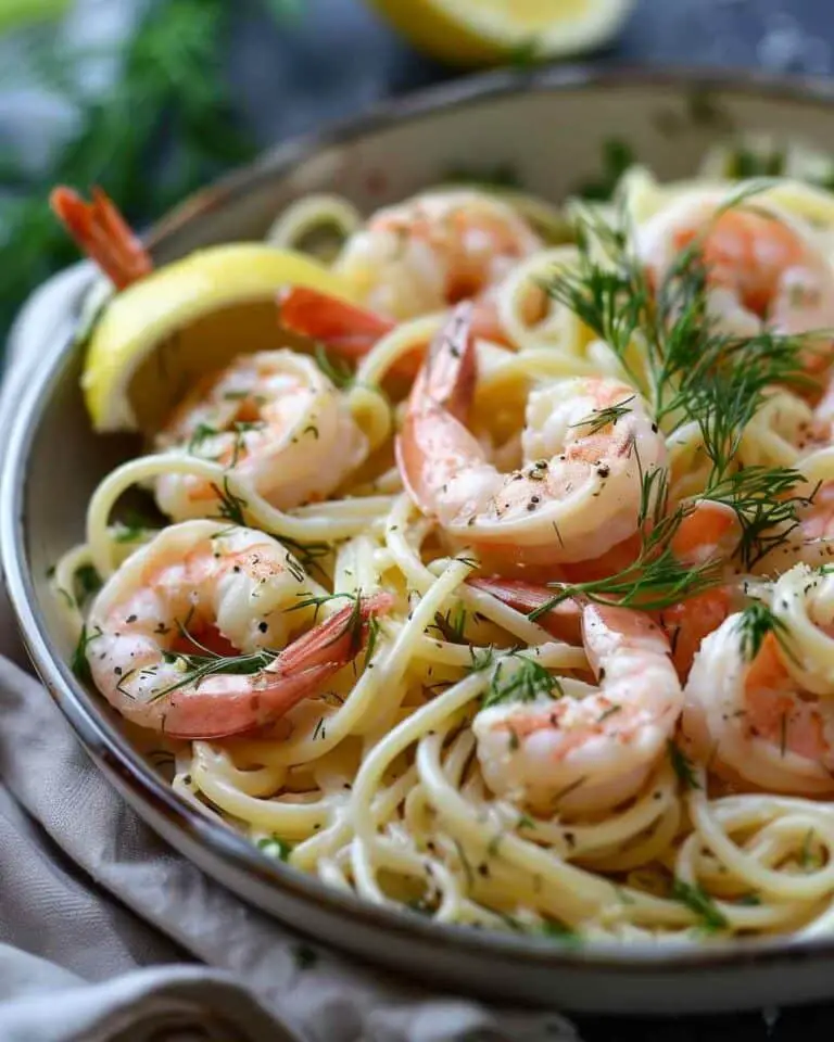 Creamy Lemon Dill Shrimp Pasta