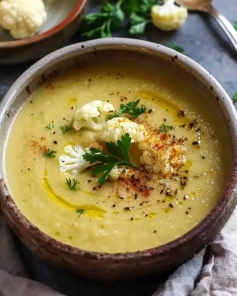 Tasty Mediterranean Cauliflower Soup