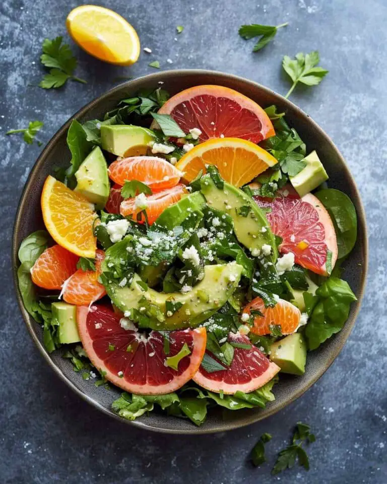 Citrus Avocado Salad with Orange Tahini Vinaigrette