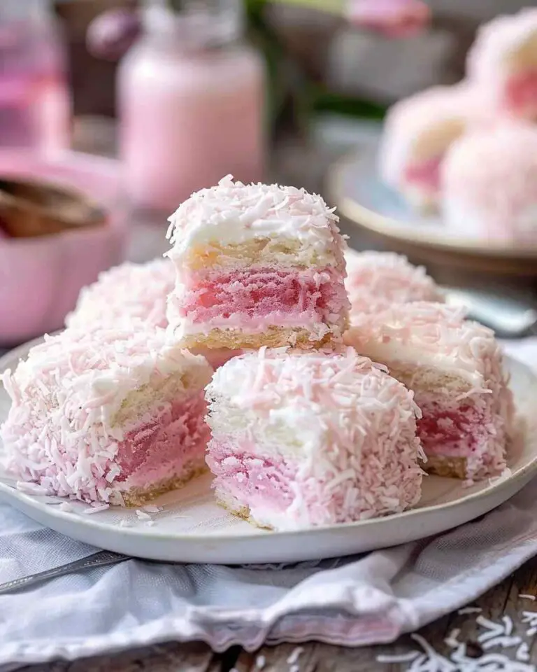Vintage Australian Pink Jelly Coconut Cakes