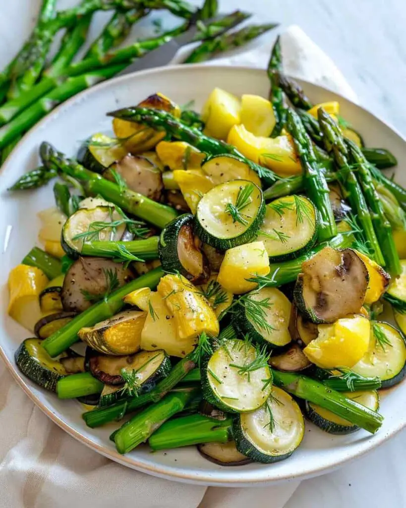 Flavorful Asparagus with Zucchini and Squash