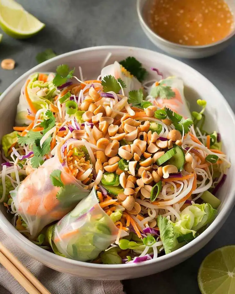 Spring Roll Salad with Peanut Sauce