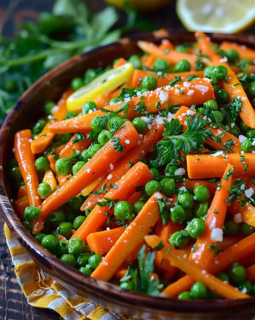 Peas and Carrots with Lemon Dressing