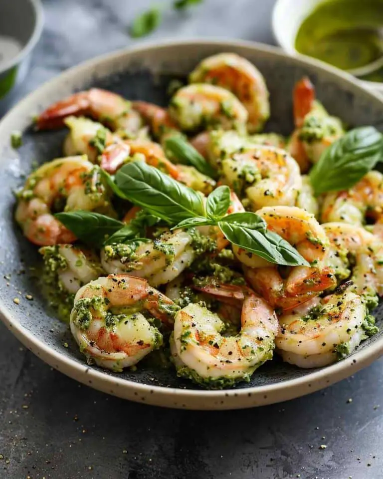 25-Minute Creamy Pesto Shrimp