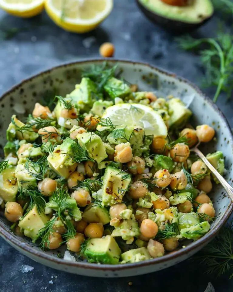 Chickpea Avocado Salad with Lemon and Dill