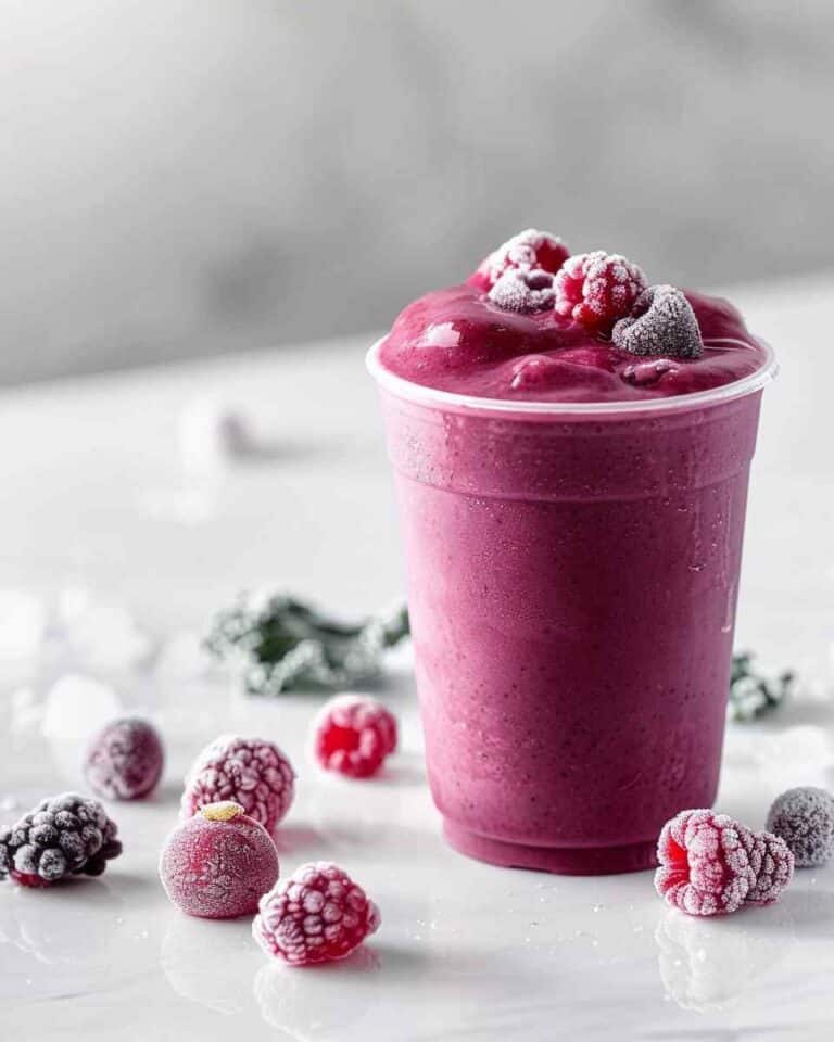 Healthy Kale & Frozen Berry Smoothie
