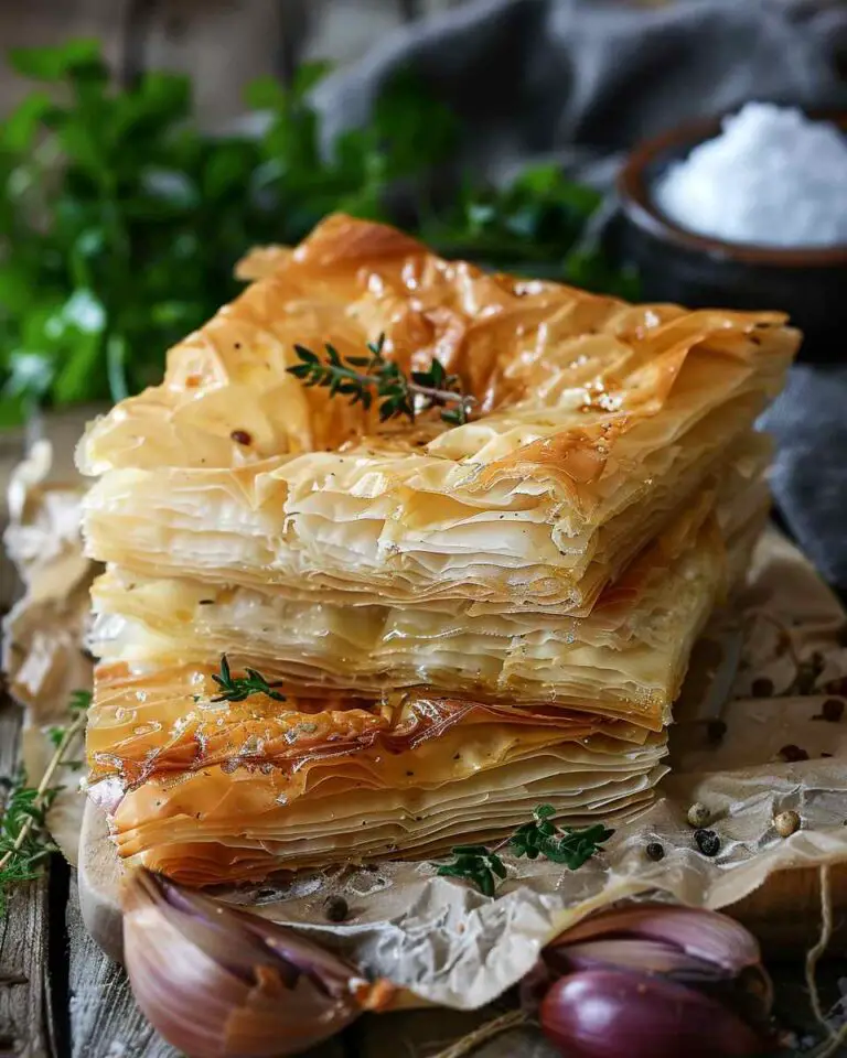 Flaky Phyllo, Caramelized Onions & Melted Goodness