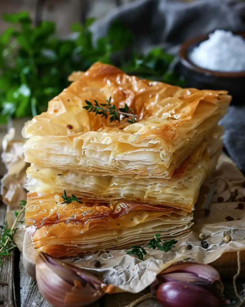Flaky Phyllo, Caramelized Onions & Melted Goodness