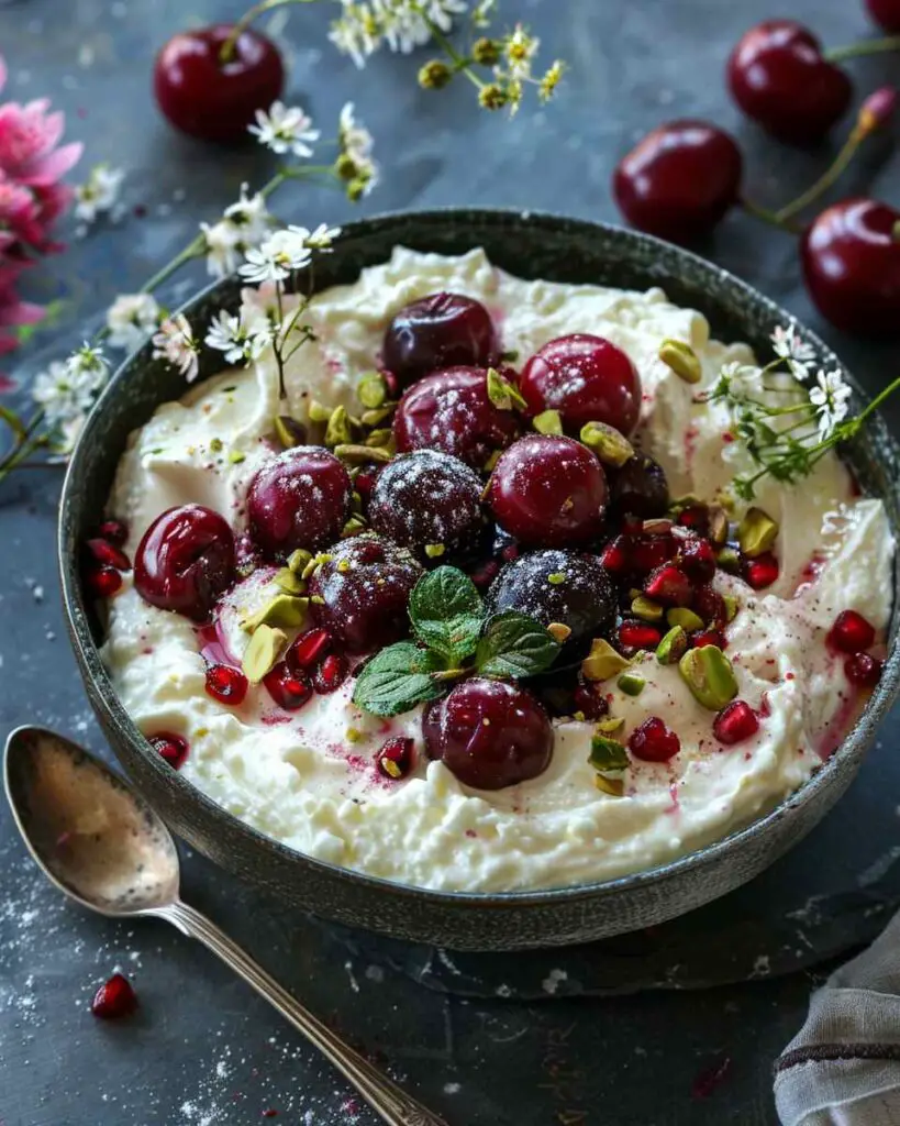 Whipped Goat Cheese with Pistachios & Cherries