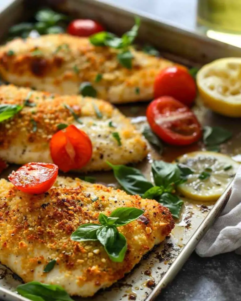 Parmesan Crusted Chicken Sheet Pan Dinner
