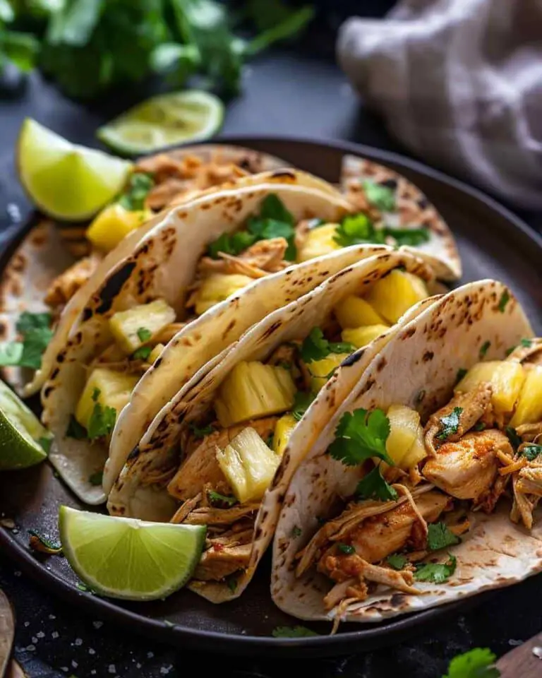 Instant Pot Spicy Pineapple Chicken Tacos
