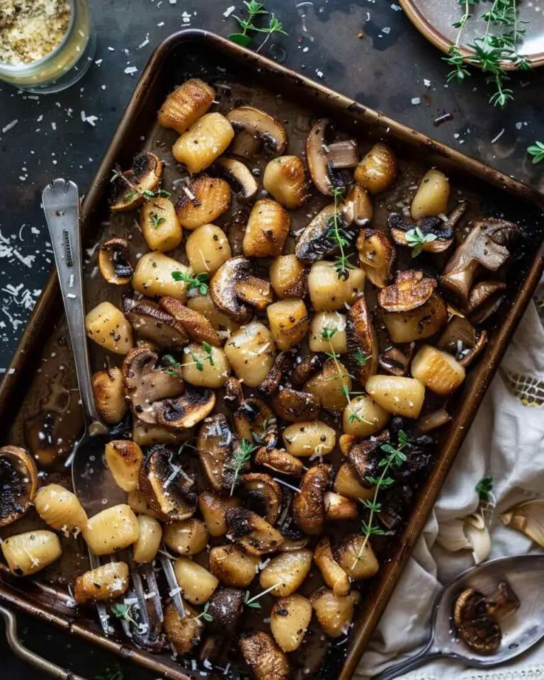 Mixed Mushroom Sheet Pan Gnocchi