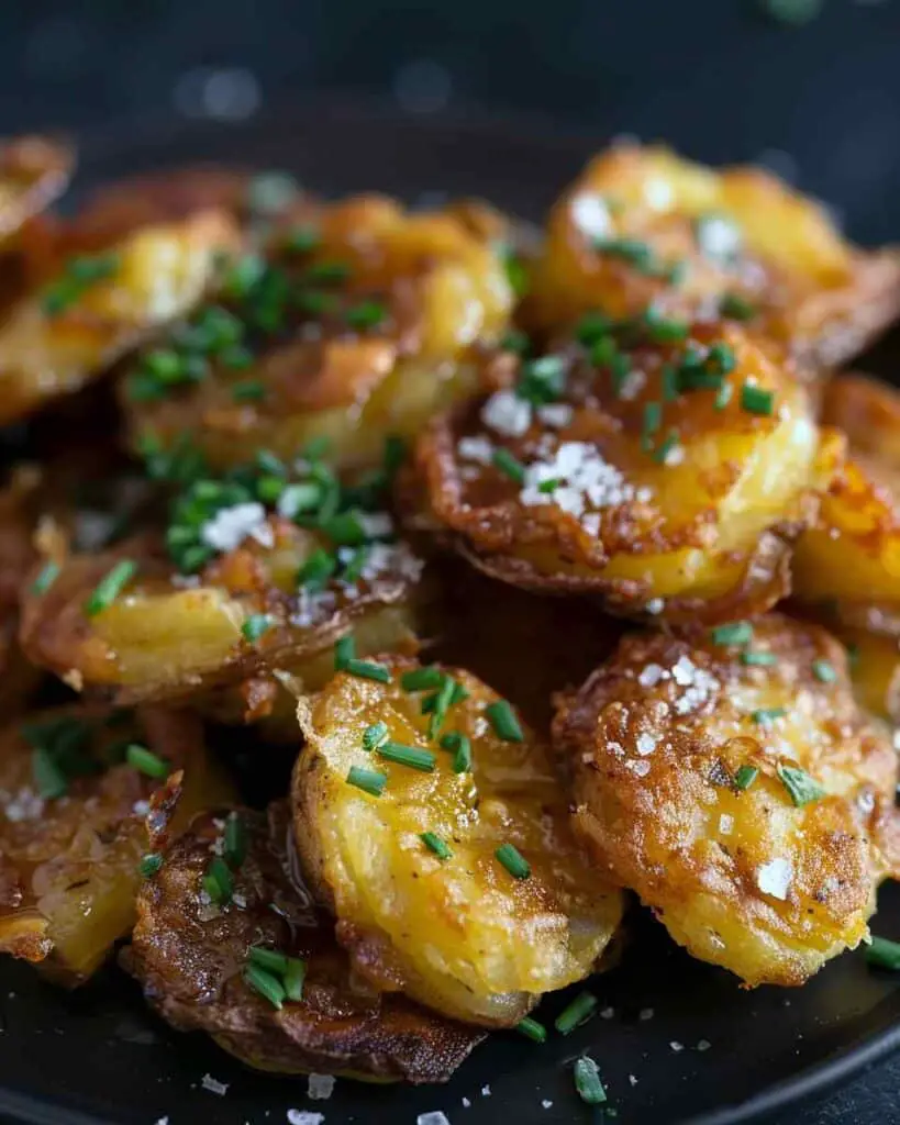 Crispy Salt and Vinegar Smashed Potatoes