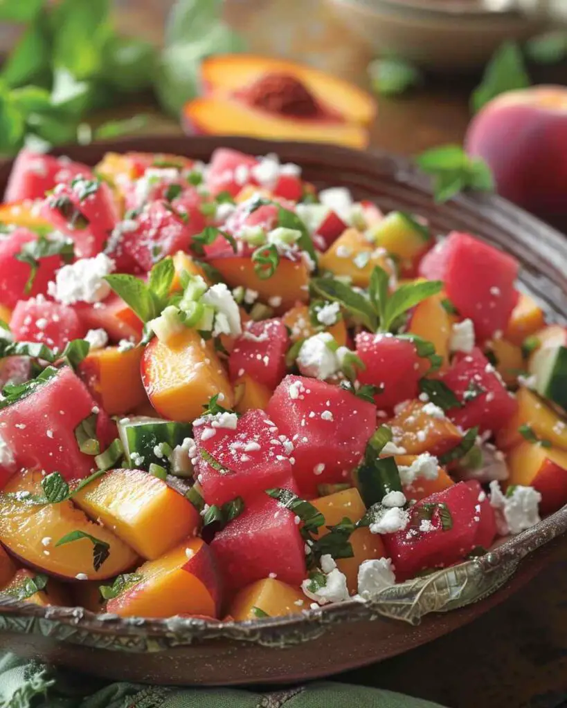 Watermelon Peach Salad