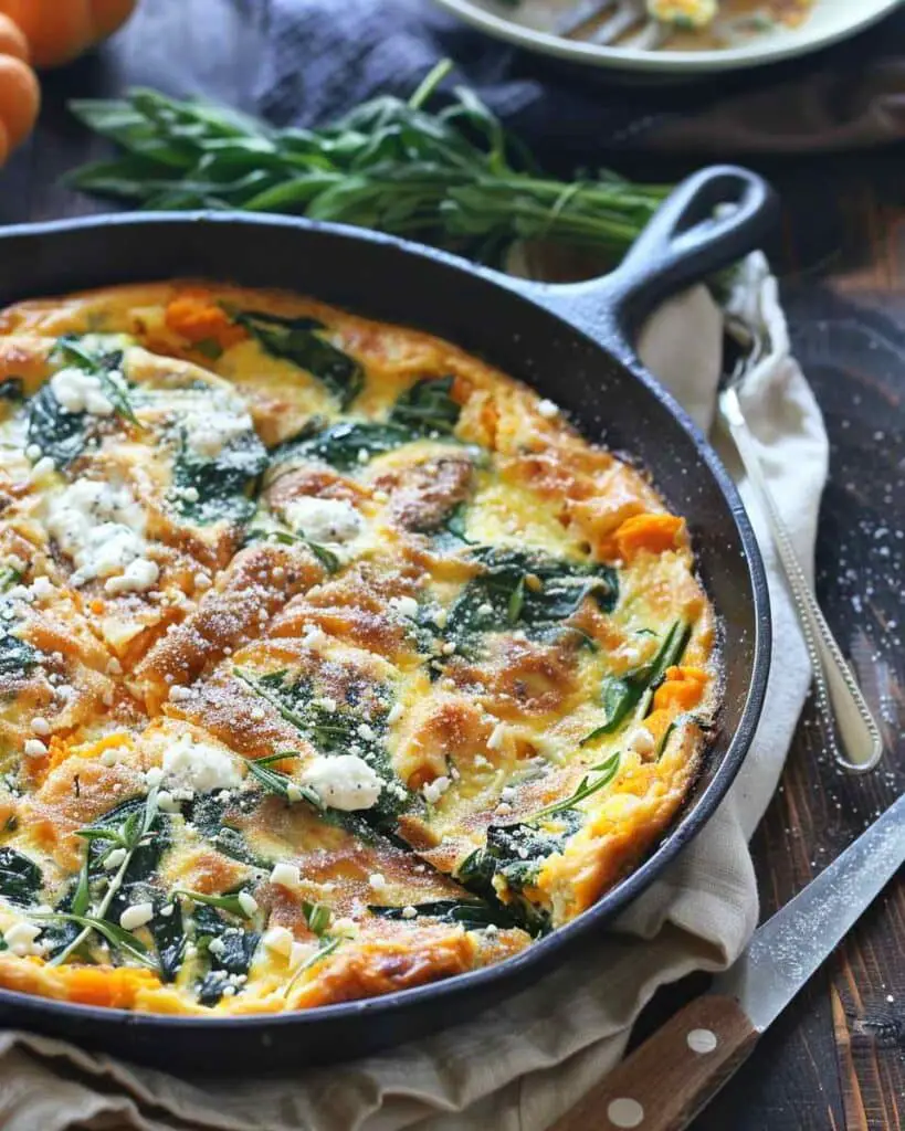 Roasted Butternut Squash, Spinach, and Ricotta Frittata