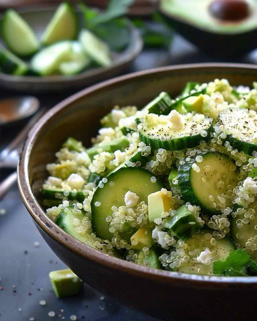Easy Cucumber Avocado Salad With Quinoa