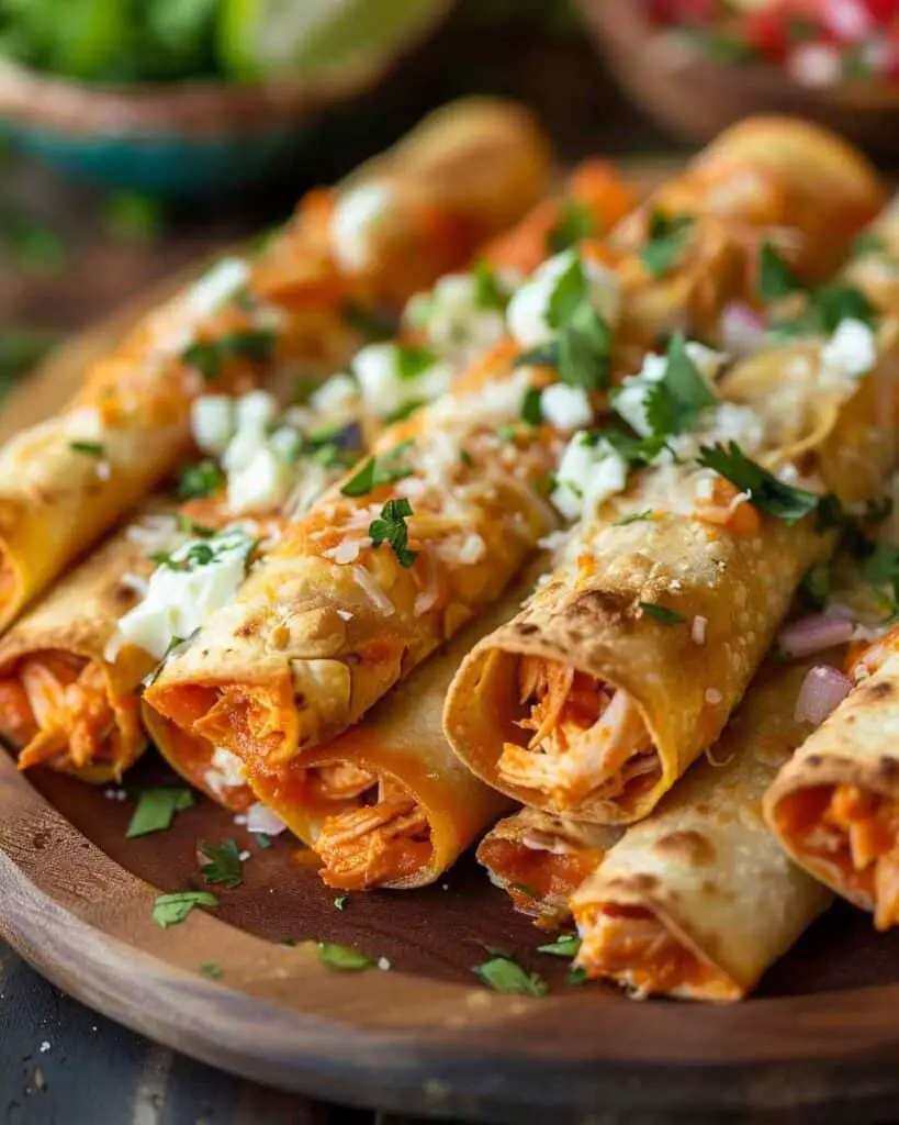 Gluten Free Buffalo Chicken Taquitos