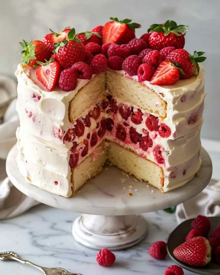 Strawberry & Raspberry Layer Cake