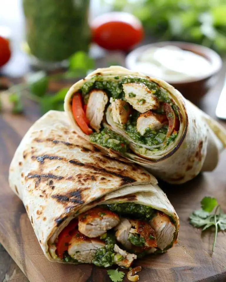 High-Protein Chicken Wrap with Pesto