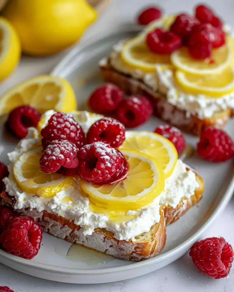 Lemon Ricotta Raspberry Toast