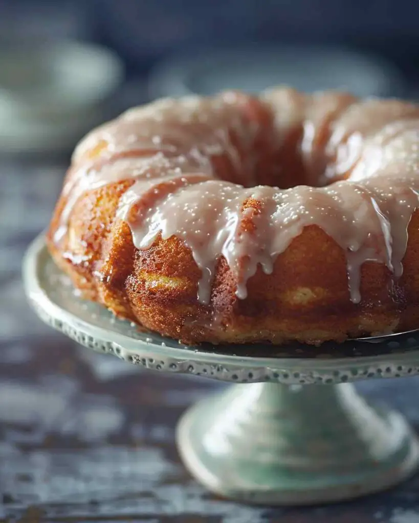 Cinnamon Maple Glazed Donut Cake