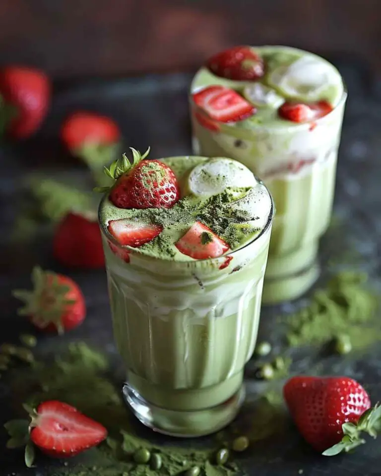 Iced Strawberry Matcha Latte