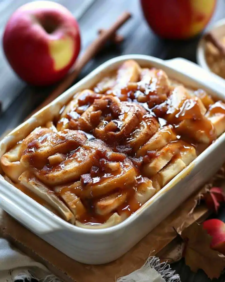 Caramel Apple Cinnamon Roll Bake