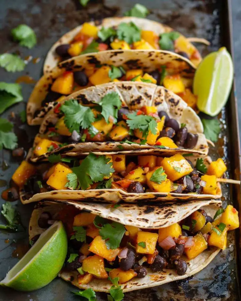 Mango Habanero Black Bean Tacos