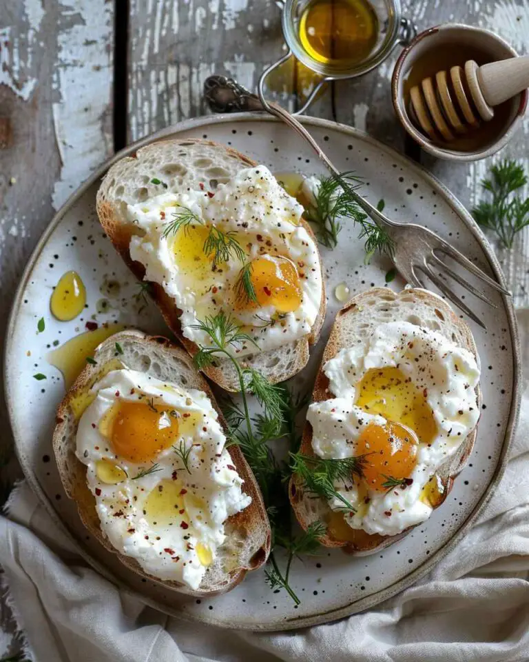 Burrata Toast with Hot Honey