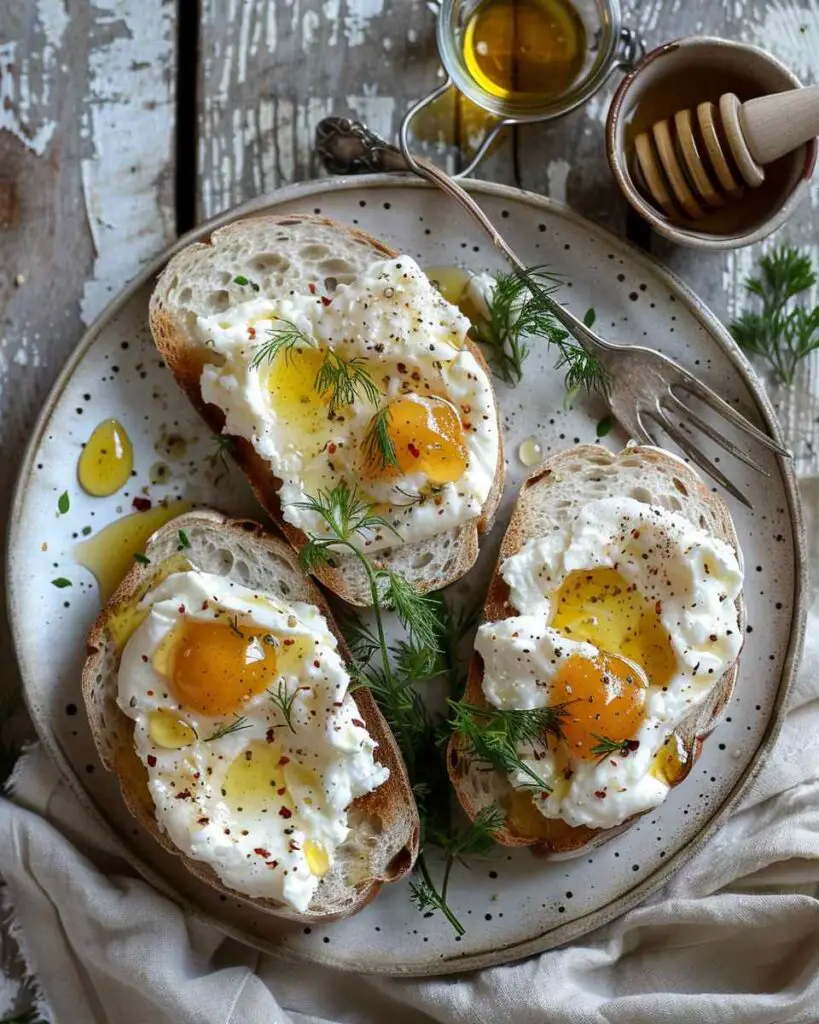 Burrata Toast with Hot Honey