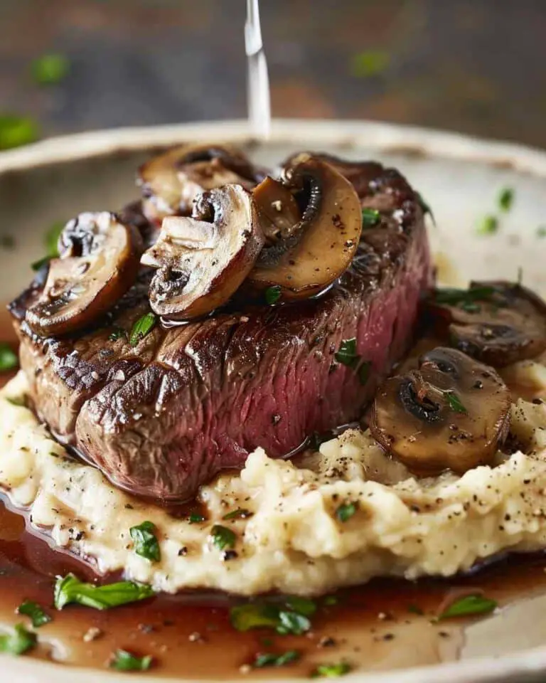 Beef Steak with Mushroom Mash