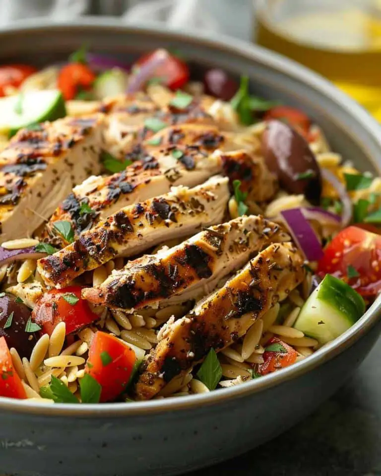 Greek Chicken Orzo Salad