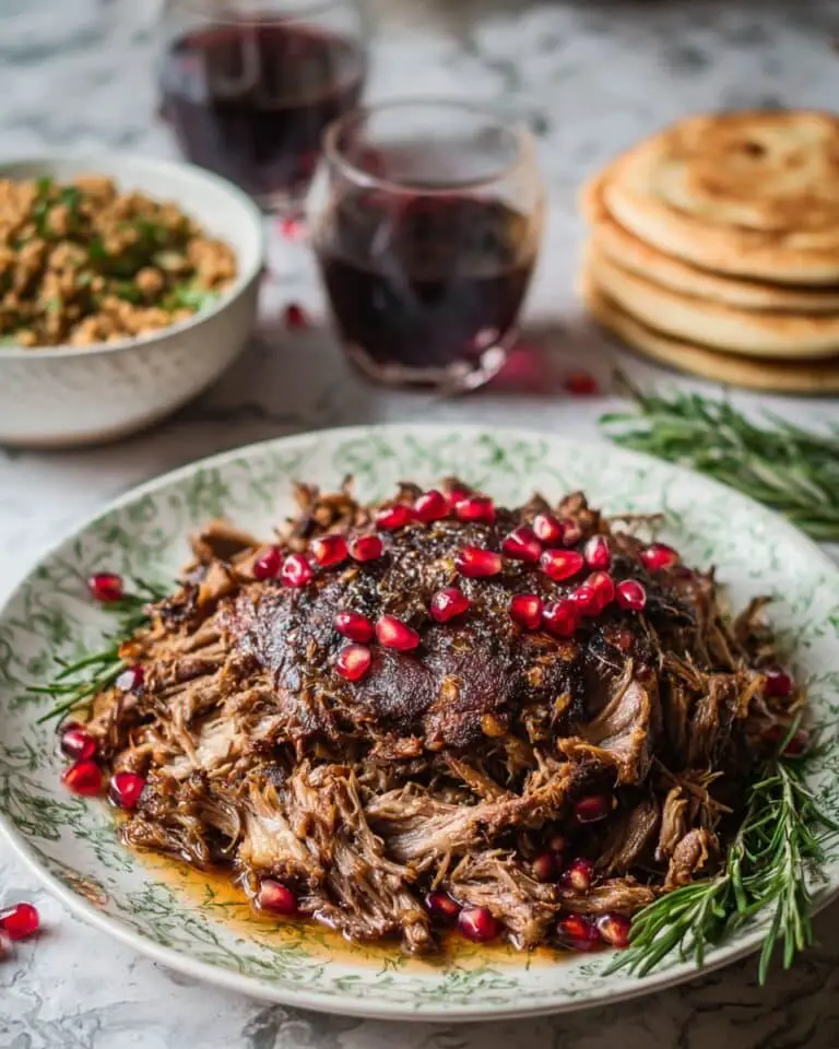 Slow-Roasted Lamb Shoulder with Harissa and Garlic Recipe
