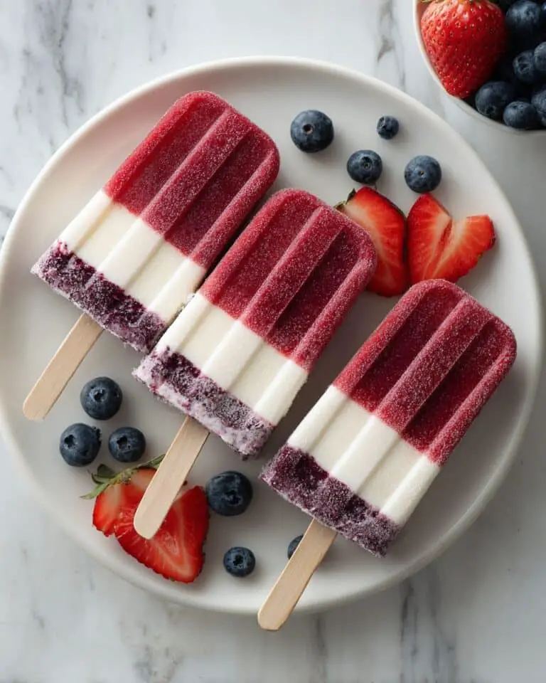 Red, White, and Blue Smoothie Popsicles Recipe
