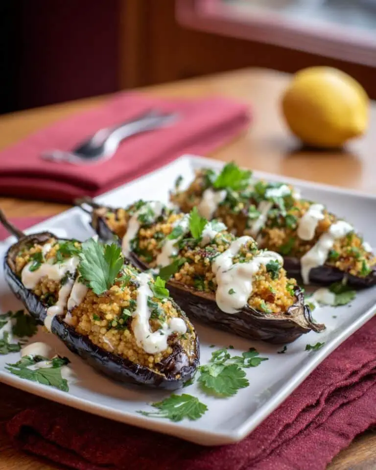Middle Eastern Roasted Eggplant with Couscous Recipe