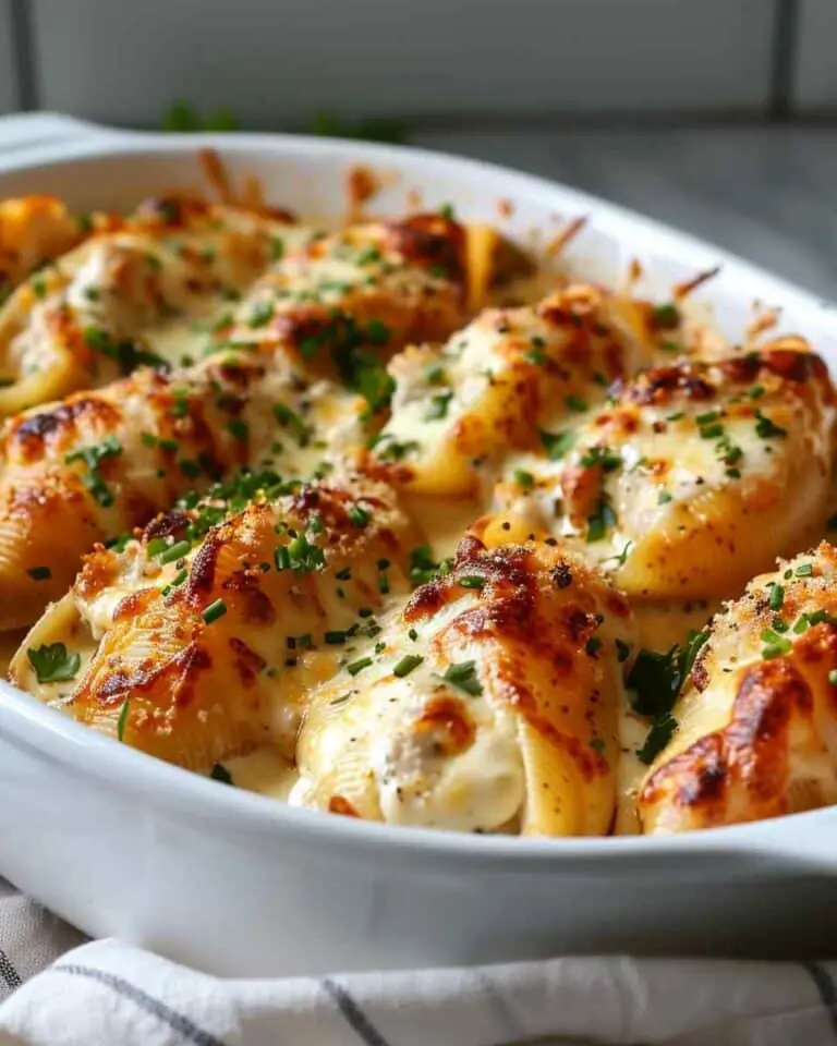 Chicken Alfredo Stuffed Shells