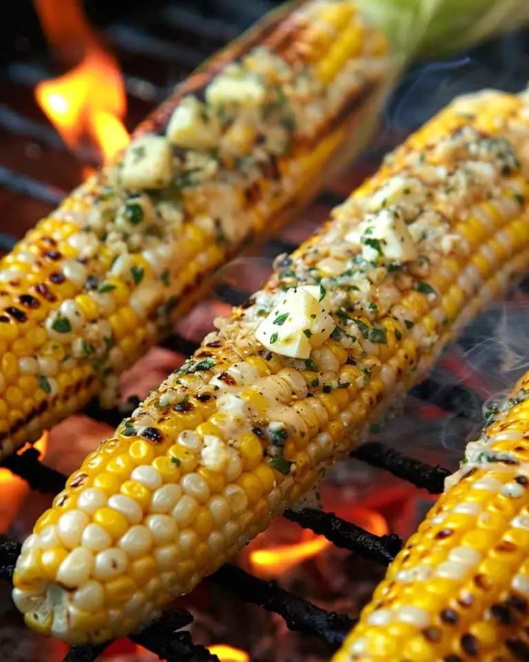 Grilled Corn On The Cob With Garlic Butter